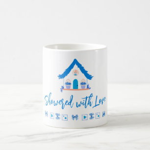 Gepersonaliseerd overladen met liefde Baby shower Koffiemok