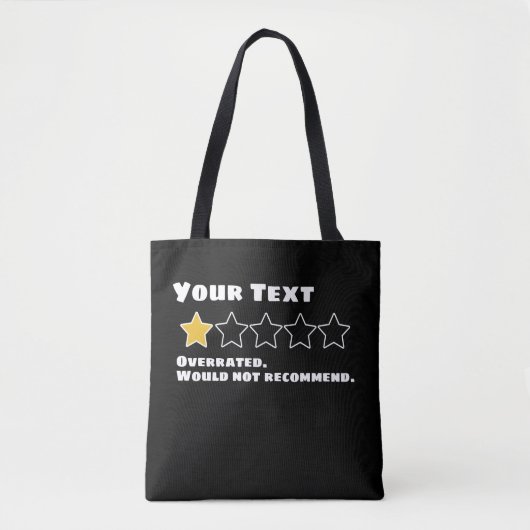Gepersonaliseerd overschatten zou niet adviseren tote bag (Voorkant)