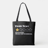 Gepersonaliseerd overschatten zou niet adviseren tote bag (Achterkant)