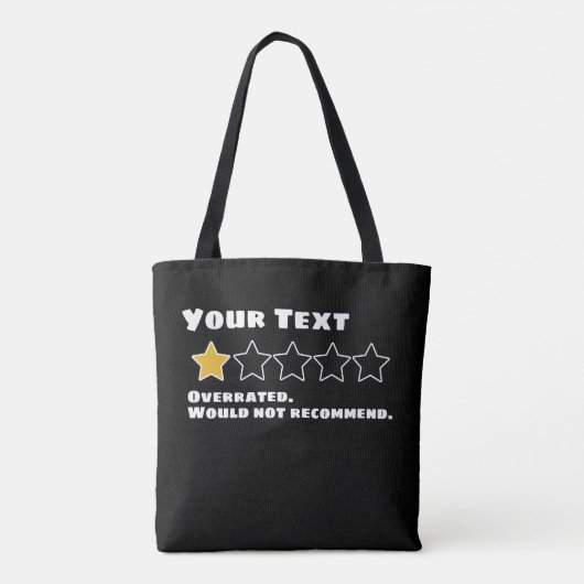 Gepersonaliseerd overschatten zou niet adviseren tote bag (Achterkant)