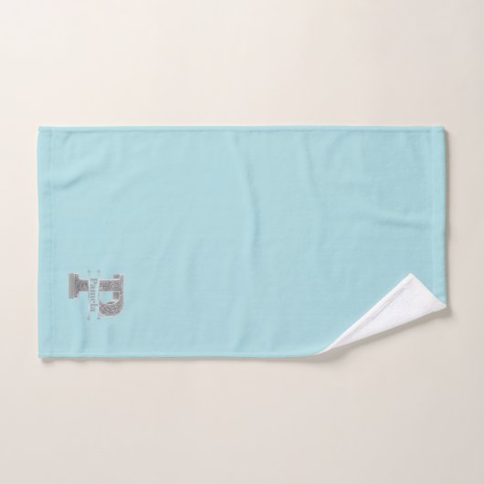 Gepersonaliseerd P-Initiaal zilveren monogram Jouw Bad Handdoek (Handdoek)