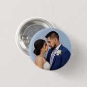 Gepersonaliseerd paar bruiloft foto ronde button 3,2 cm (Voorkant /achterkant)