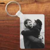 Gepersonaliseerd paar foto script en datum sleutelhanger (Voorkant)
