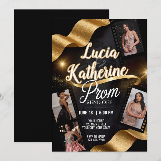 Gepersonaliseerd paar foto's prom verzenden uit go kaart (Voorkant / Achterkant)