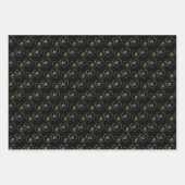 Gepersonaliseerd paar Hart Charms Zilver Goud, Zwa Inpakpapier Vel (Voorkant 3)