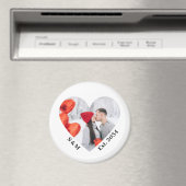 Gepersonaliseerd paar hart magneet (Insitu (Vaatwasser))