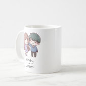 Gepersonaliseerd paar in Chibi-stijl Koffiemok (Voorkant links)
