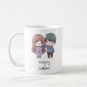 Gepersonaliseerd paar in Chibi-stijl Koffiemok (Links)