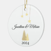 Gepersonaliseerd paar Ornament, paren kerst Keramisch Ornament (Links)