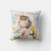 Gepersonaliseerd Paard, Baby dieren, Boho, Regenbo Kussen (Voorkant)