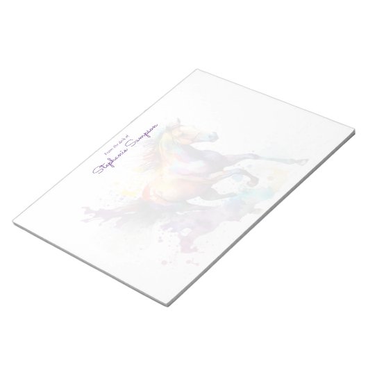 Gepersonaliseerd Paardenliefhebbers Notitieblok (Schuin)