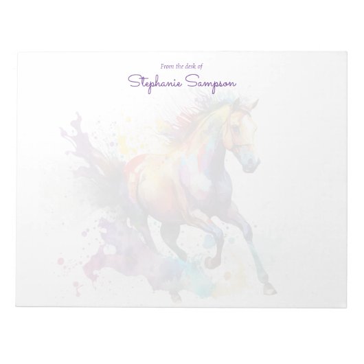 Gepersonaliseerd Paardenliefhebbers Notitieblok (Voorkant)