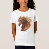 Gepersonaliseerd Paardenuitvindingen en -kaarten T-shirt (Voorkant)