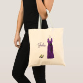 Gepersonaliseerd Paars Bridesmaid Tas (Voorkant (product))