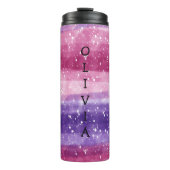 Gepersonaliseerd Paars en roze Thermosbeker (Voorkant)