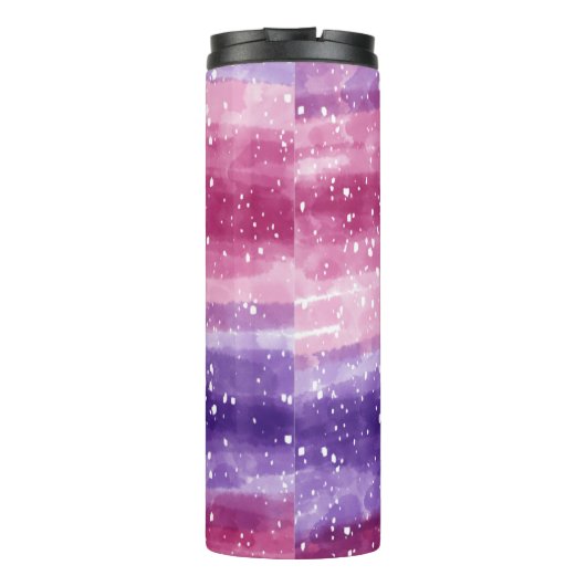 Gepersonaliseerd Paars en roze Thermosbeker (Achterkant)