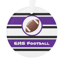 Gepersonaliseerd Paars en zwart Football