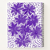 Gepersonaliseerd Paars Floral Sketchbook Notitiebo Notitieboek (Achterkant)