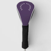 Gepersonaliseerd Paars Golfheadcover (Voorkant)