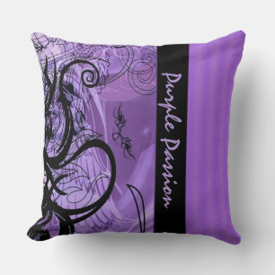 Gepersonaliseerd Paars Gothic Patroon Sierkussen