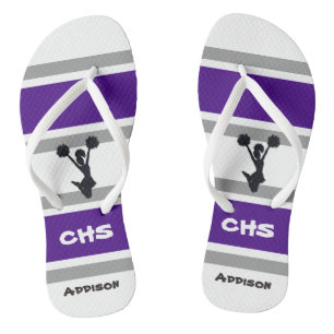 Gepersonaliseerd Paars & Grijs Teenslipper Teenslippers