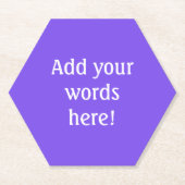 Gepersonaliseerd Paars Kartonnen Onderzetters (Voorkant)