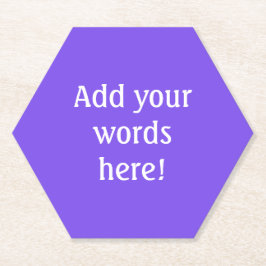 Gepersonaliseerd Paars Kartonnen Onderzetters