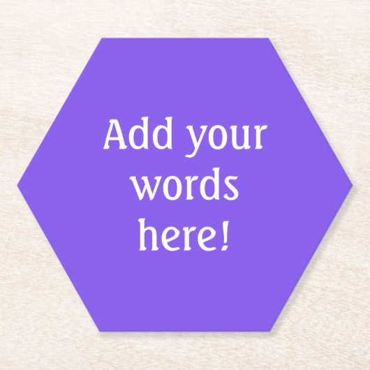 Gepersonaliseerd Paars Kartonnen Onderzetters (Voorkant)