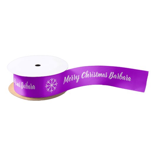 Gepersonaliseerd paars kerstsnowflake lint (Spoel)