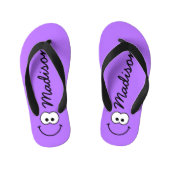 Gepersonaliseerd Paars Kinder Teenslippers (Voetbed)