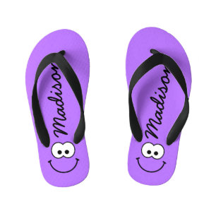 Gepersonaliseerd Paars Kinder Teenslippers