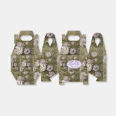 Gepersonaliseerd Paars Lila Hibiscus Covered Weddi Bedankdoosjes (Uitgevouwen)