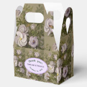 Gepersonaliseerd Paars Lila Hibiscus Covered Weddi Bedankdoosjes (Geopend)
