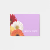 Gepersonaliseerd Paars met dagbloemen Post-it® Notes (Voorkant)
