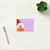 Gepersonaliseerd Paars met dagbloemen Post-it® Notes (Kantoor)