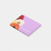 Gepersonaliseerd Paars met dagbloemen Post-it® Notes (Schuin)