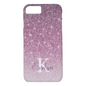 Gepersonaliseerd Paars monogram met spaarpeuk Case-Mate iPhone Case (Achterkant)