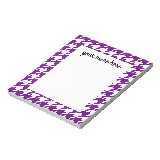 Gepersonaliseerd Paars Notitieblok (Linkerzijde)