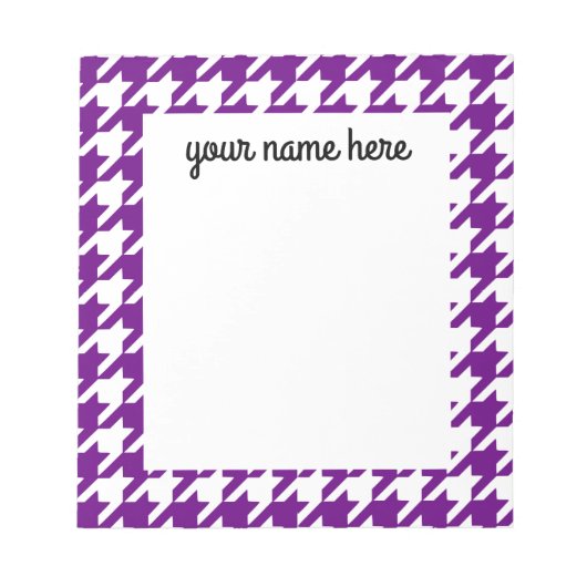 Gepersonaliseerd Paars Notitieblok (Voorkant)