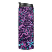 Gepersonaliseerd Paars Paisley Thermosbeker (Geroteerd rechts)