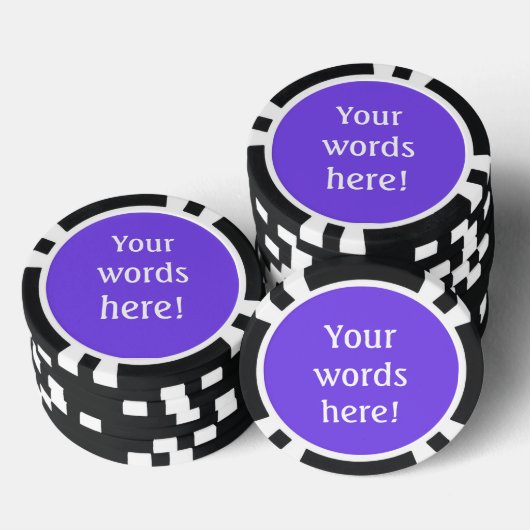 Gepersonaliseerd Paars Poker Chips (Opstapeling)