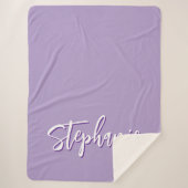 Gepersonaliseerd Paars Sherpa Deken (Voorkant)