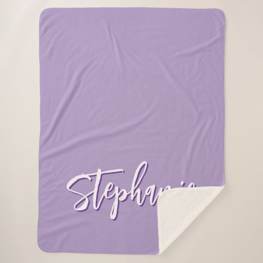 Gepersonaliseerd Paars Sherpa Deken (Voorkant)