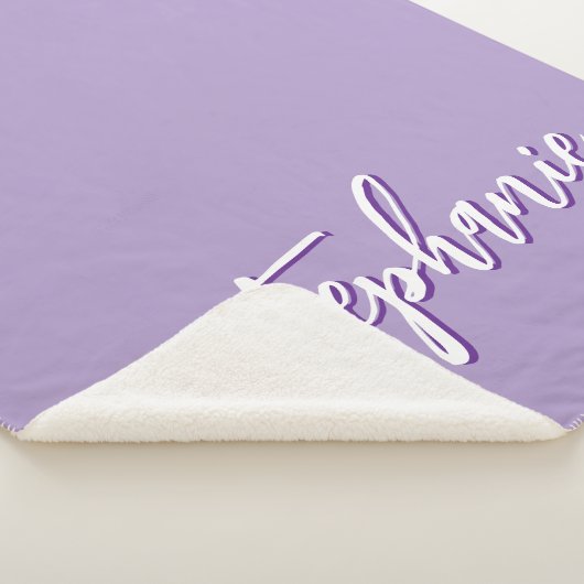 Gepersonaliseerd Paars Sherpa Deken (3/4)
