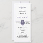 Gepersonaliseerd Paarse Baby shower Kaart (Voorkant)