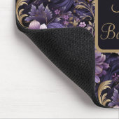 Gepersonaliseerd paarse bloemen muismat (Hoek)