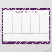 Gepersonaliseerd Paarse budget weekschema (Voorkant)
