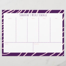 Gepersonaliseerd Paarse budget weekschema