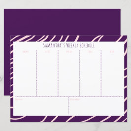 Gepersonaliseerd Paarse budget weekschema