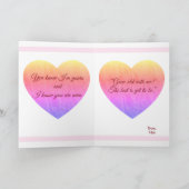 Gepersonaliseerd Paarse Flower Happy Valentijn Car Kaart (Binnen)